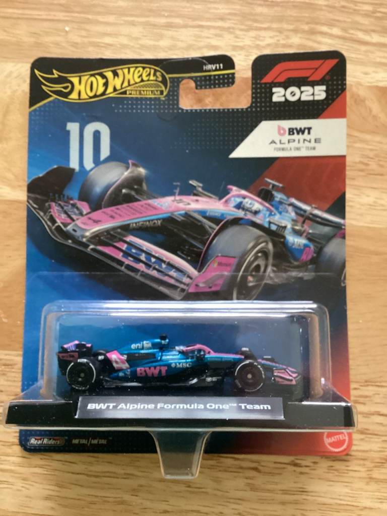 Premium Hot Wheels - #10 BWT Alpine F 1 Car 2025 - Pierre Gasly
