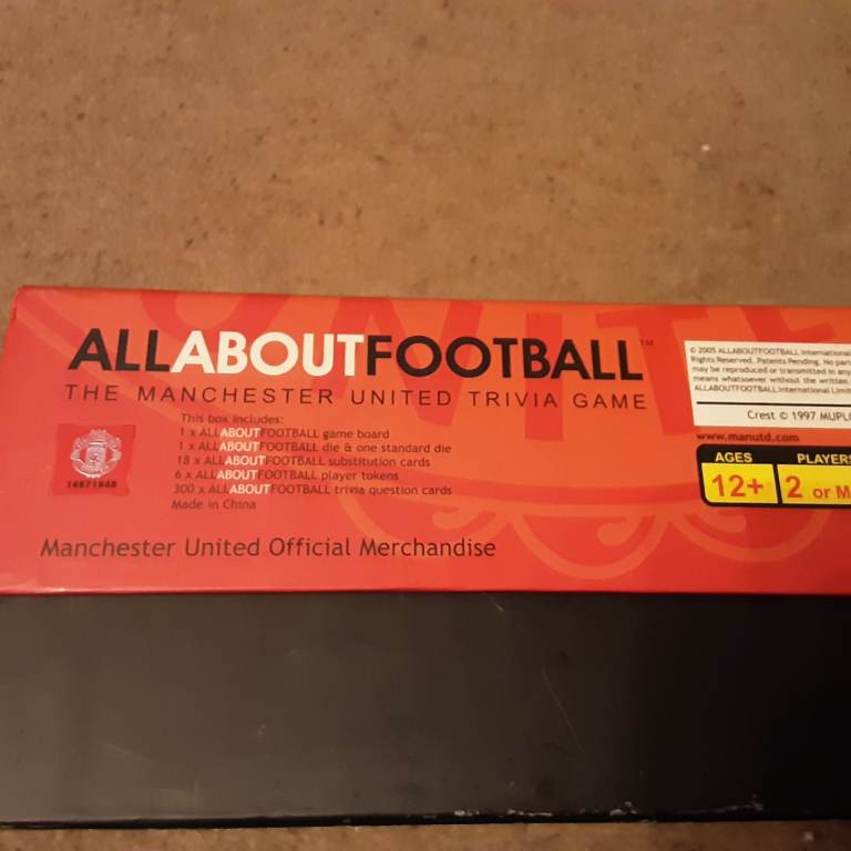 All about football Manchester united edition board game 