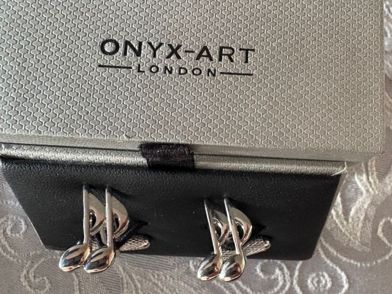 musical note cufflinks
