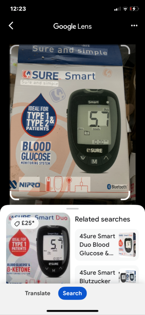 image for Glucose blood sugar monitor 