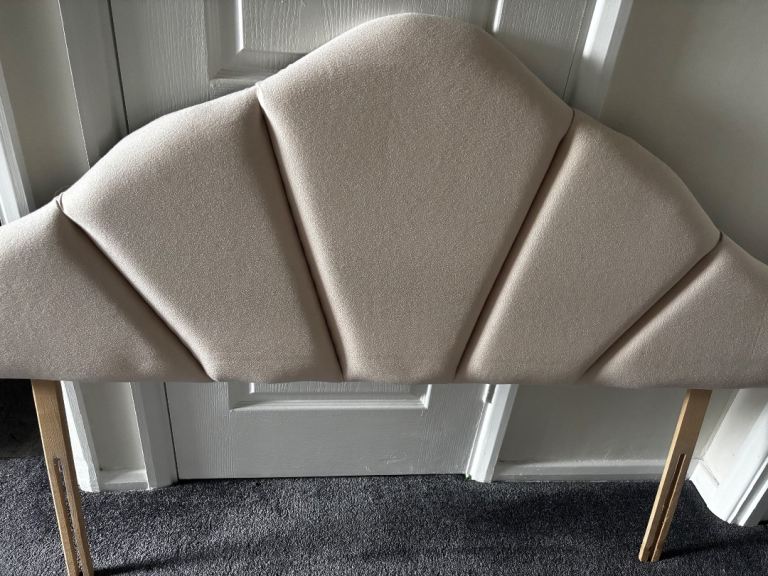 Fabric Headboard – Beige, Good Condition