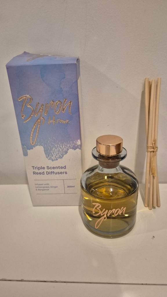Byron triple scented diffuser - lemongrass, ginger and bergamot