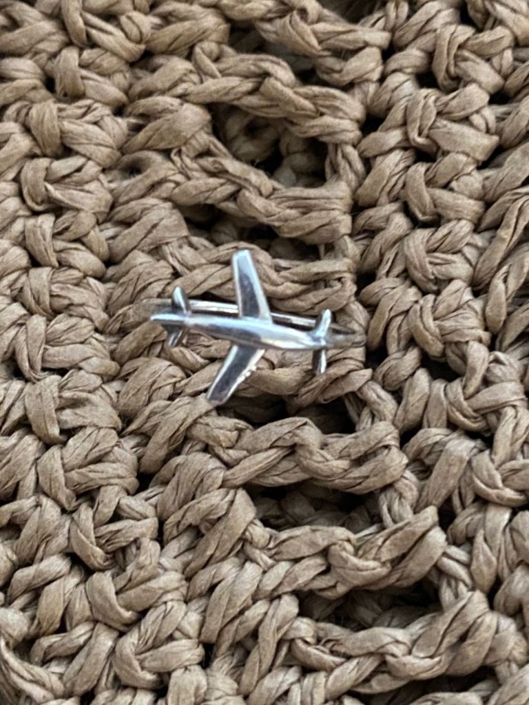 Pretty Sterling Silver Aeroplane Ring