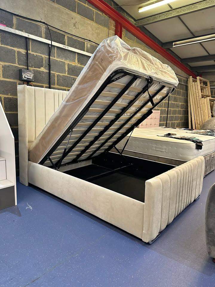 📞 Brand New Florence Bed Double Size – Penal Line Style 📦 Cheapest Price Now