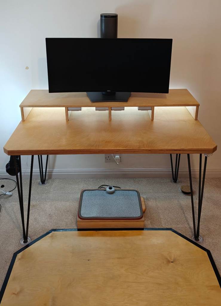 Handmade Birch Plywood Desk