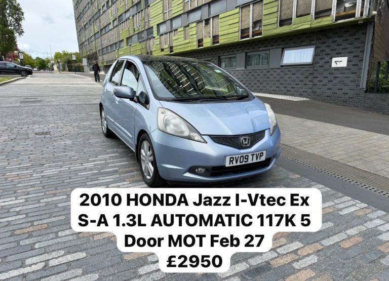 2010 HONDA Jazz I-Vtec Ex S-A 1.3L AUTOMATIC 117K 5 Door MOT Feb 27