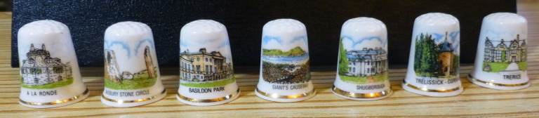 Decorative thimbles of 7 National Trust Properties