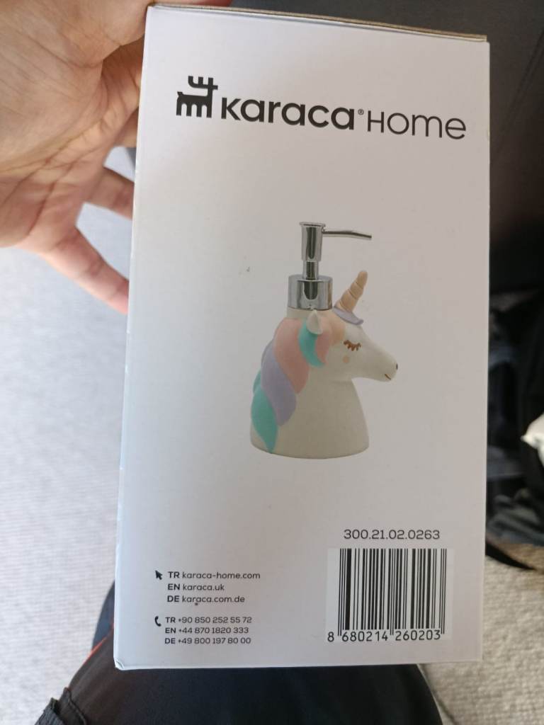 unicorn soap dispenser karaca-home  brand new