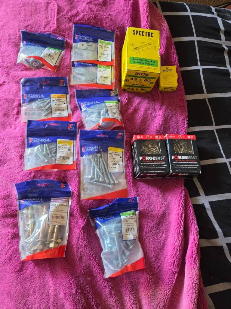 Ultimate Decking & Timber Fixing Kit - Screws Bolts Washers - New Trade Bundle