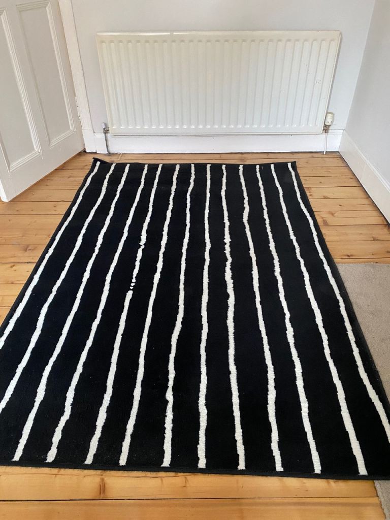 Ikea black and white rug FREE