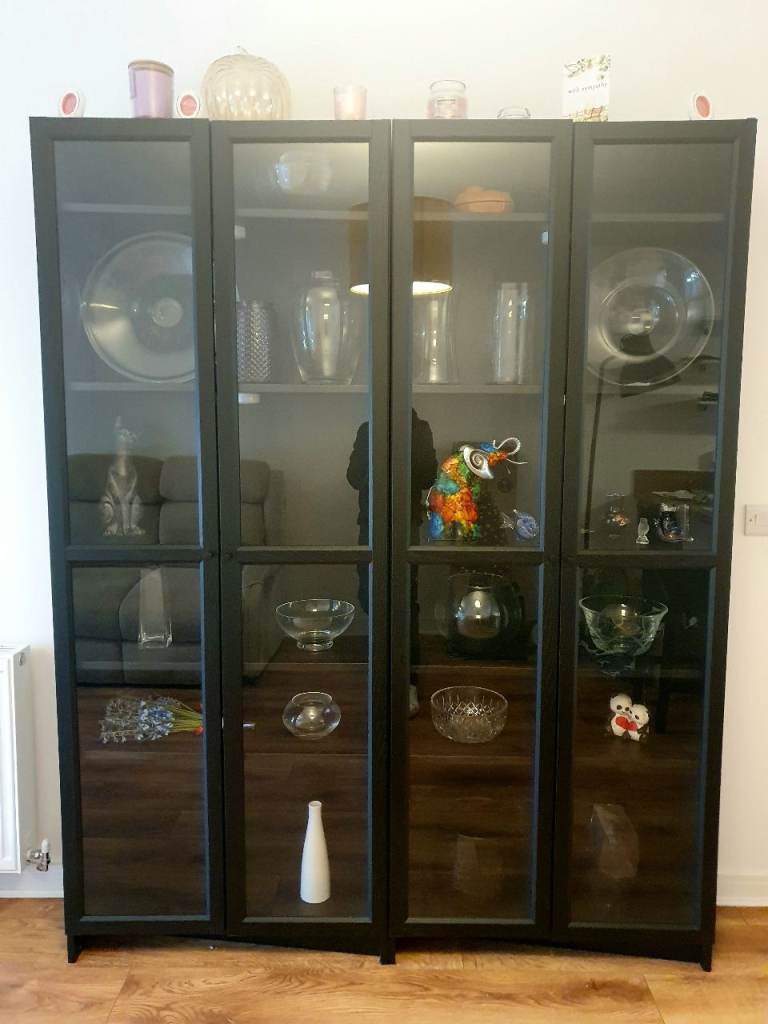 Ikea BRIMNES Storage combination w glass doors *FREE*
