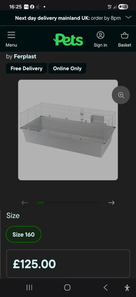 Used indoor rabbit cage