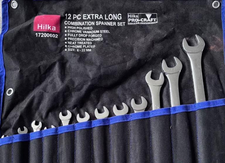Hilka Pro-Craft 12 PC Extra Long Combination Spanner Set 6-22mm