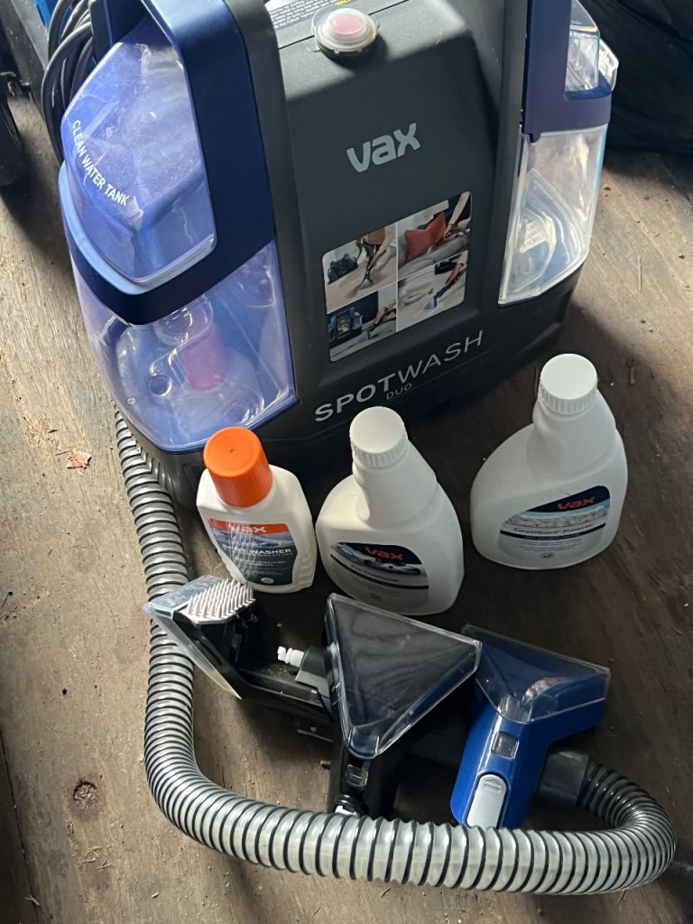 Vax SpotWash Duo Carpet Cleaner – With Tools & Solutions – Working
