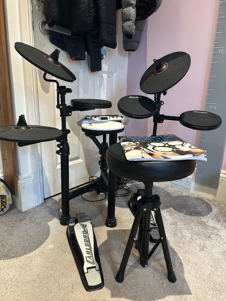 Carlsbro Electronic Drum Kit with Stool & Beginner Book