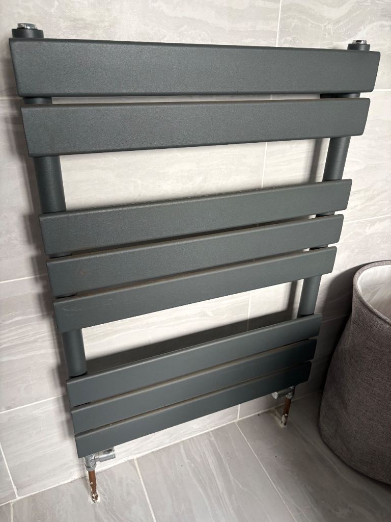 image for Milan Bathroom Heated Towel Rail Anthracite Finish From Victoria Plumbing 