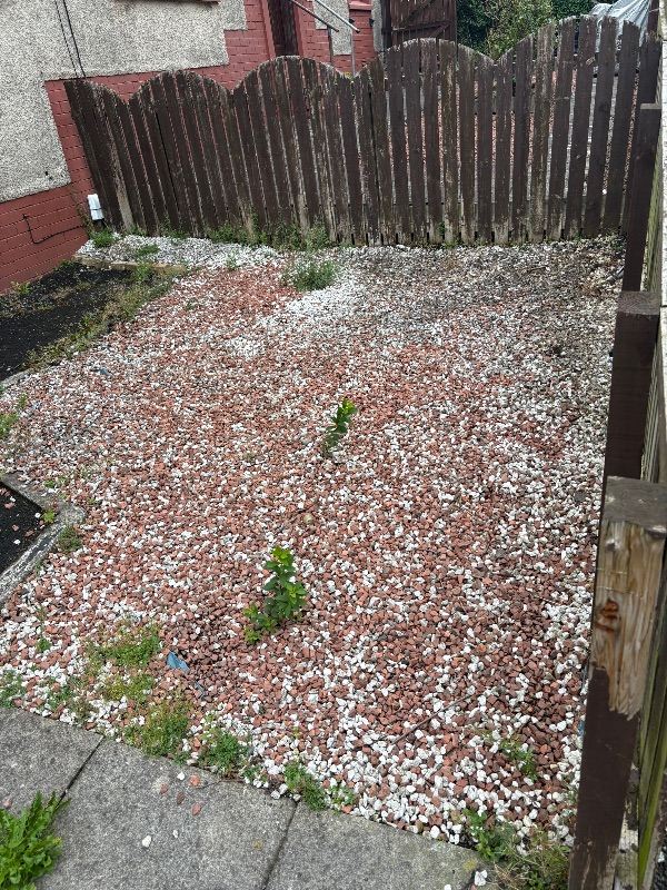 Mix of Red and White Stones for Garden Landscaping