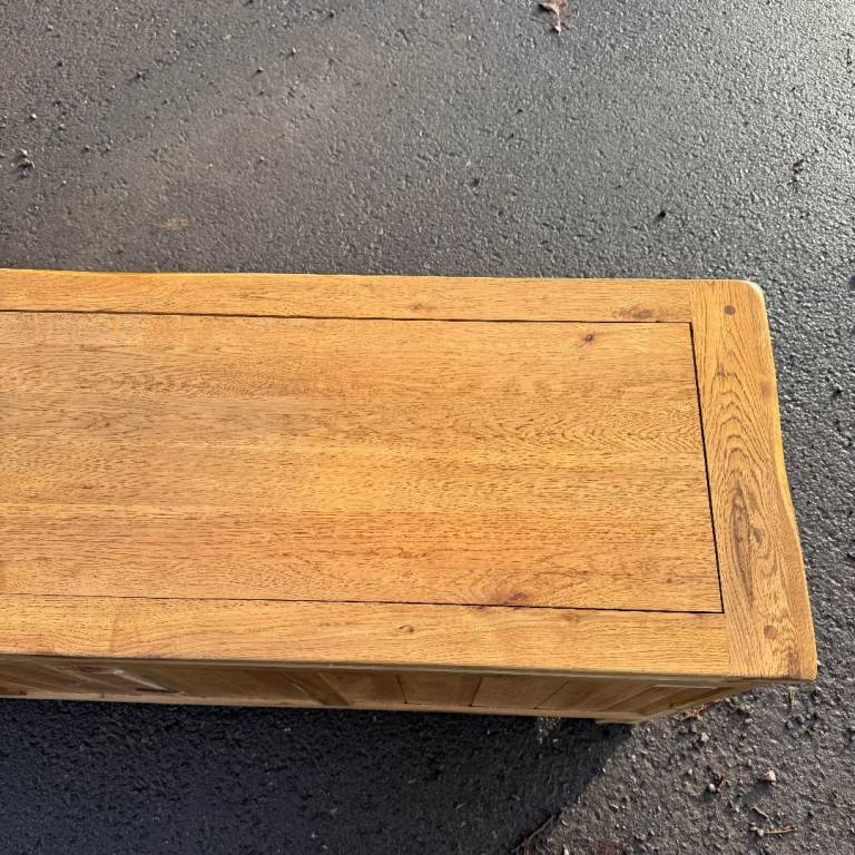 Solid Oak TV Unit Modern Oak Furnitureland Cabinet Stand Rustic Original