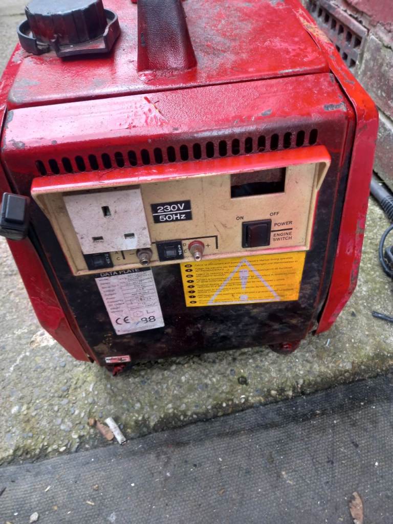 Red Portable Power Generator -, 230V 50Hz