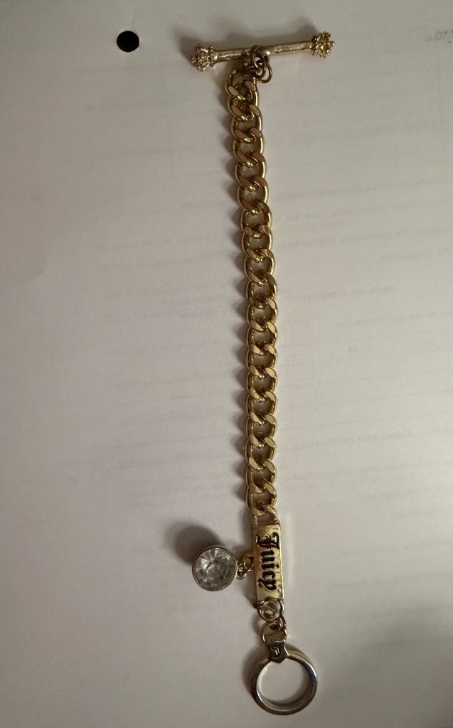Juicy Couture Gold Tone Bracelet with Charm