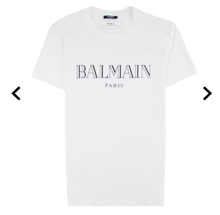 Black and white Balmain t shirts