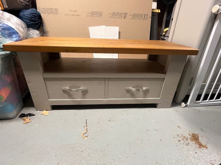 Wooden TV Stand / Coffee Table with Drawers – Good Condition