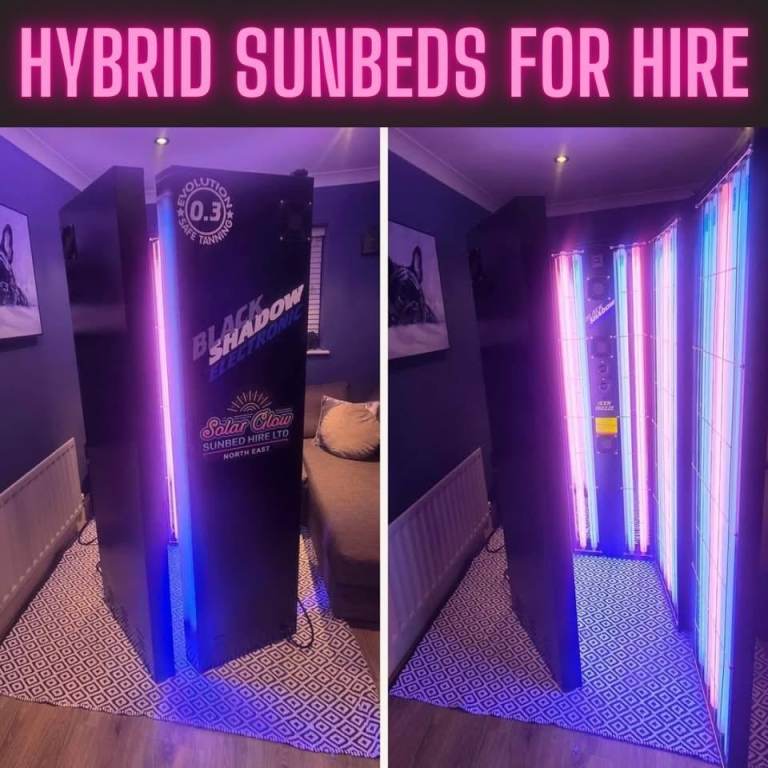 Black Shadow Vertical Sunbed - New Cosmedico Tubes