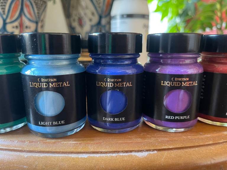 C. Roberson Liquid Metal Paints & Brushes - Unused Art Set