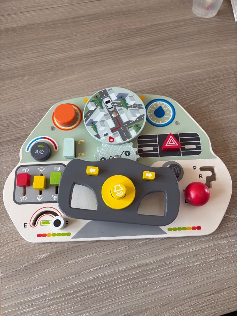 Wooden montasori driving busyboard 