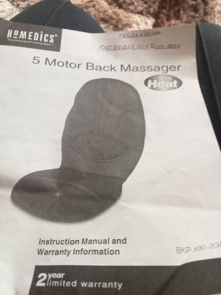 Homedics back massager