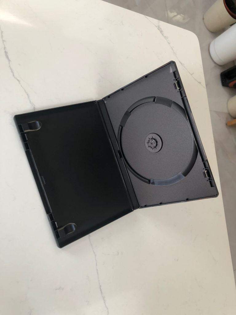 25 x 1 Disc Black Empty Single DVD Cases 14mm Spine Standard Clear Sleeve