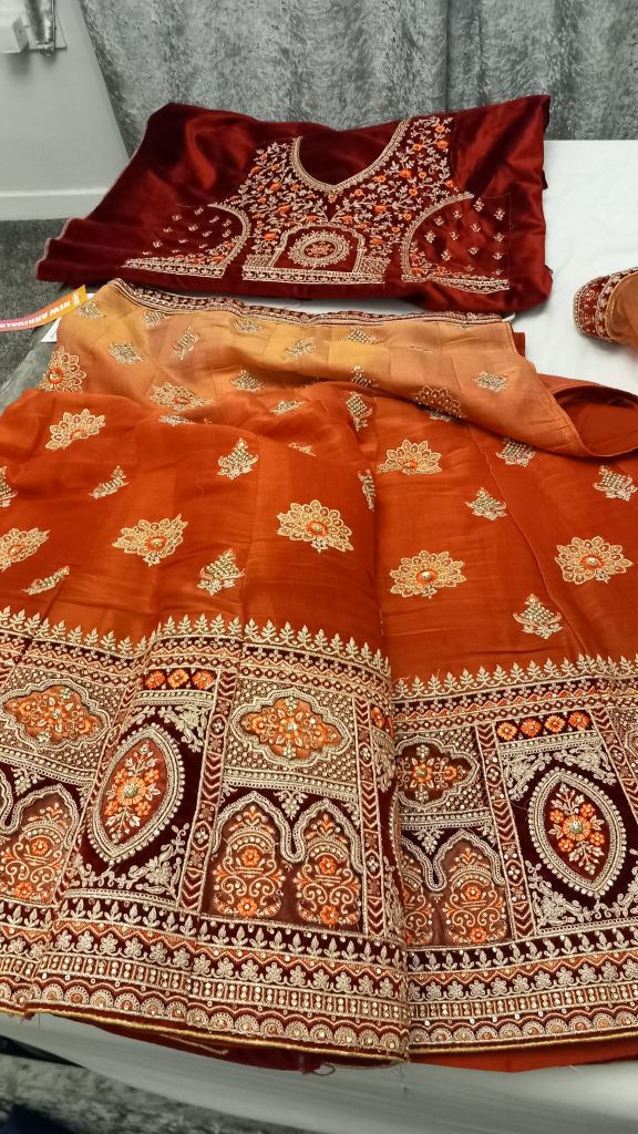 Ladies 2 piece lengha unstitched New 