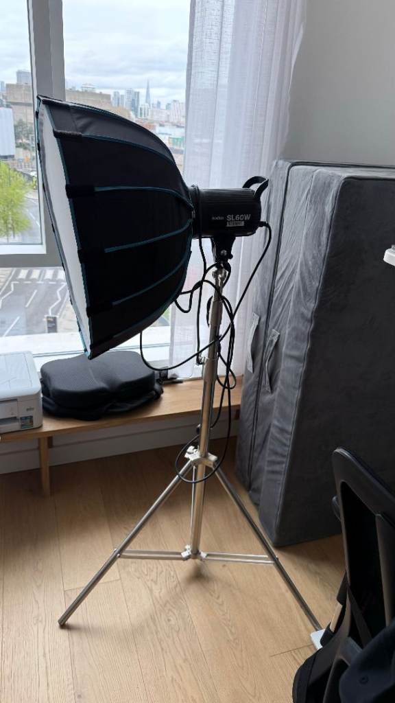 Godox SL60W Studio Light Bundle (with Softbox + Stand) - Great Condition