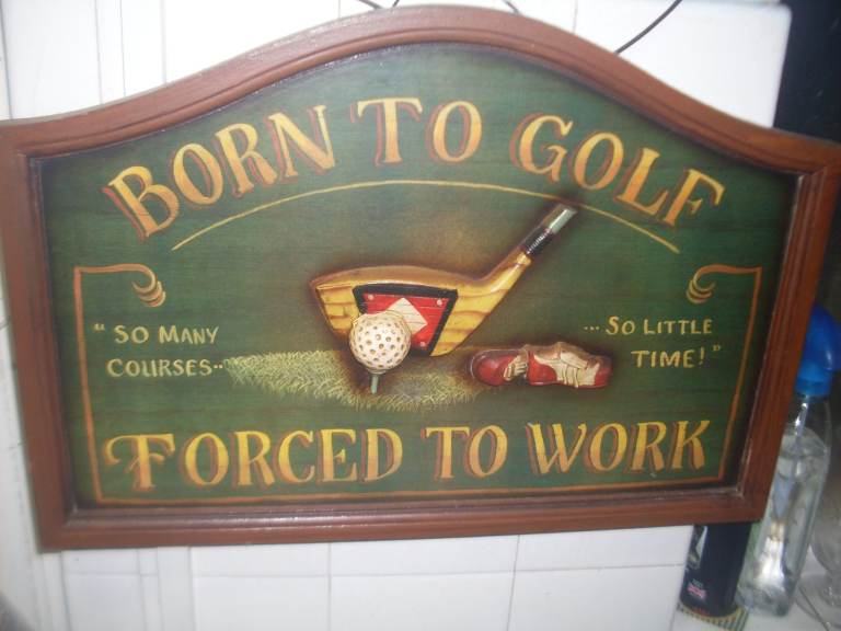 image for XMAS PUB SHED GIFTS: VINTAGE HAND-CARVED 3D WOODEN INTERIOR SIGNS - HOME BAR, MAN & WOMAN CAVE