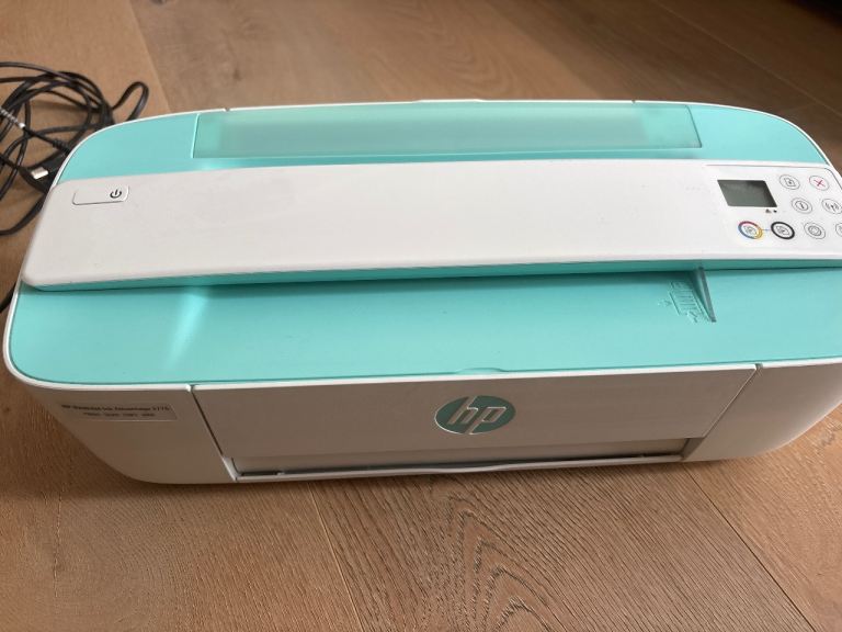 HP DeskJet 3700 All-in-One Printer – White and Teal