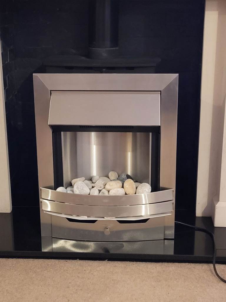 Stainless Steel Electric Fire.