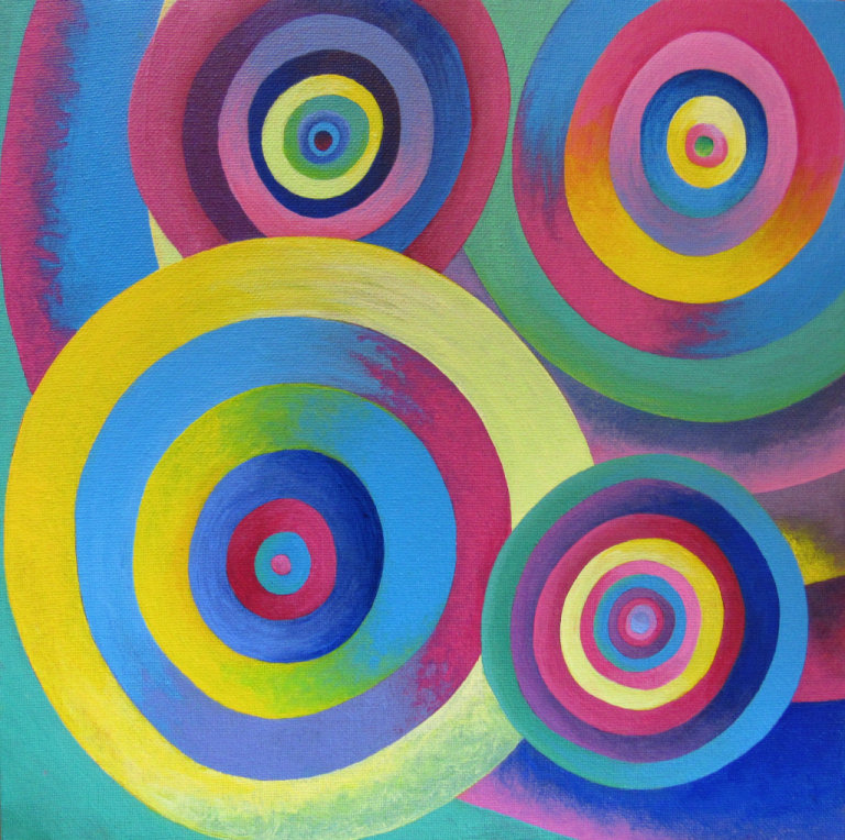 Ripples on the Pond by Frances Saddington - original acrylic painting direct from the artist