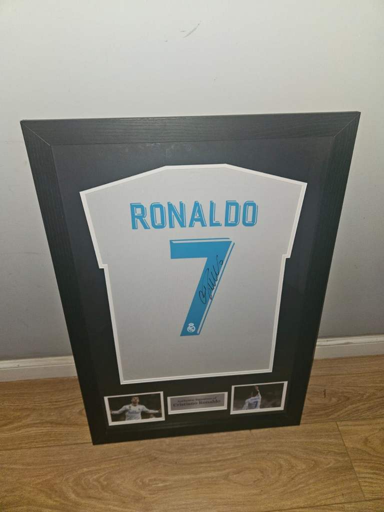 Cristiano Ronaldo Hand Signed and Framed Real Madrid Shirt 