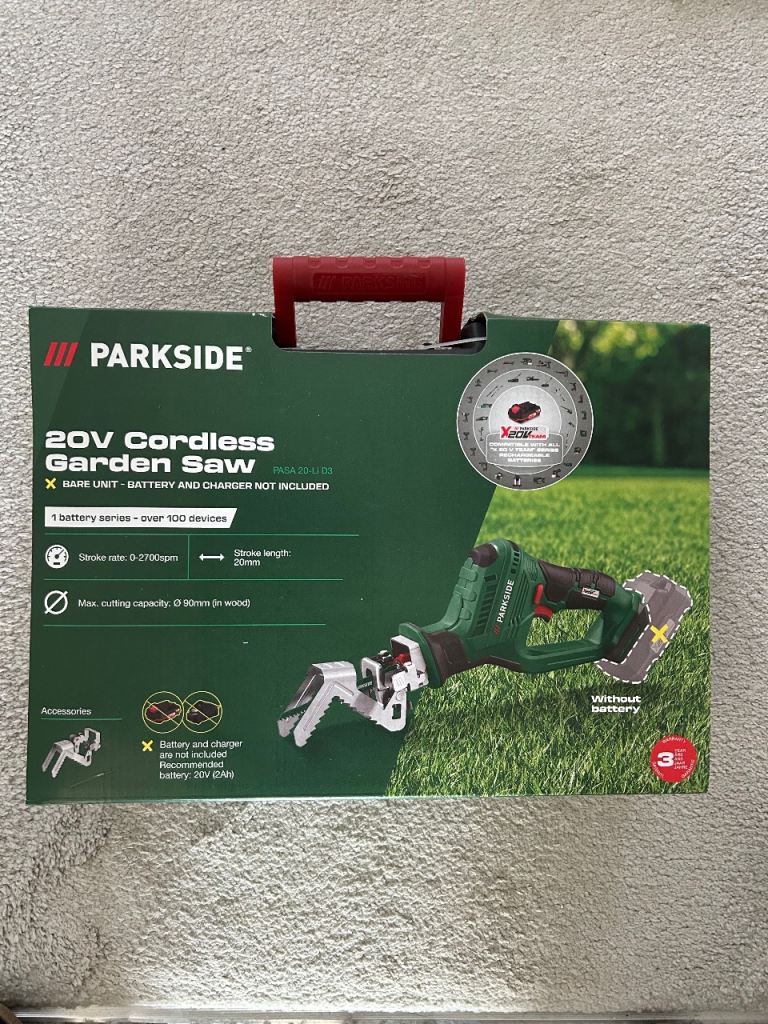 Parkside 20V Cordless Garden Saw – Brand New