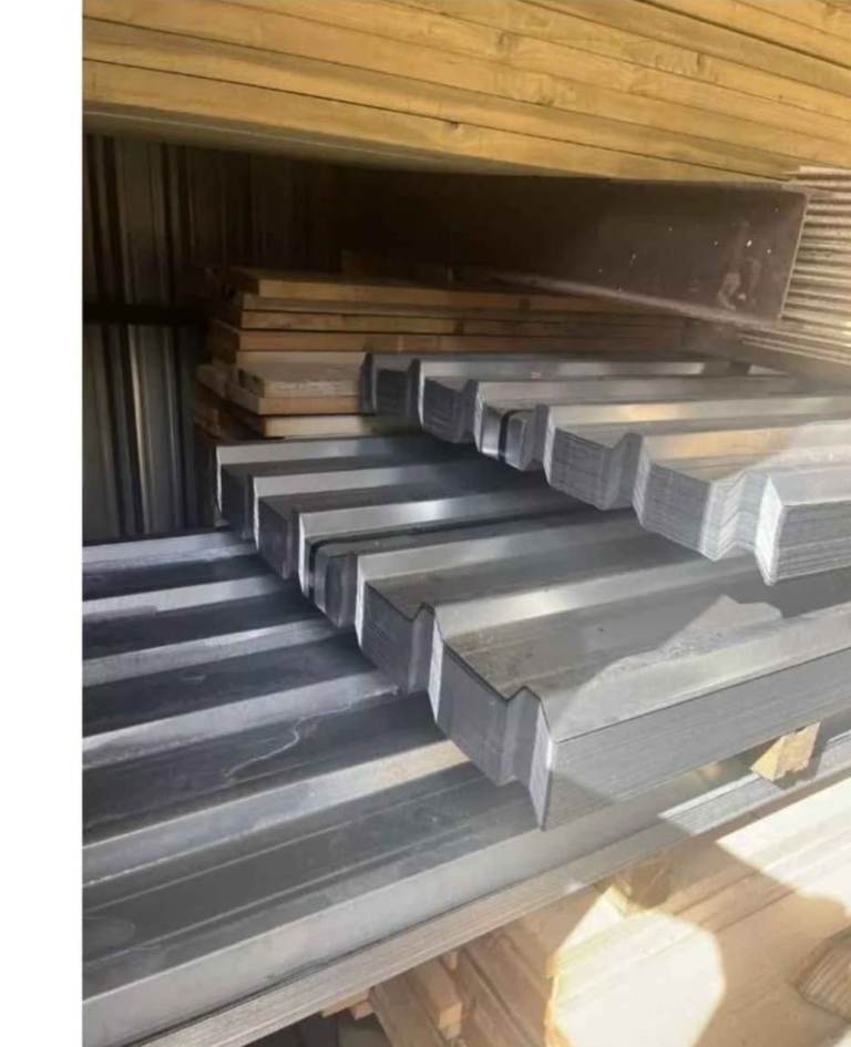 Galvanised box profile roofing sheets