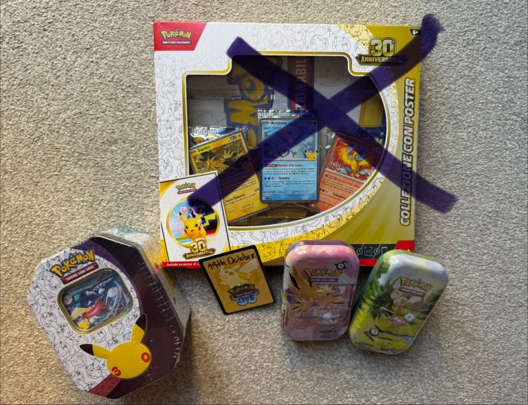 Pokemon 30h Anniversary Collection – New, Italian Sealed Tins & Cards ...
