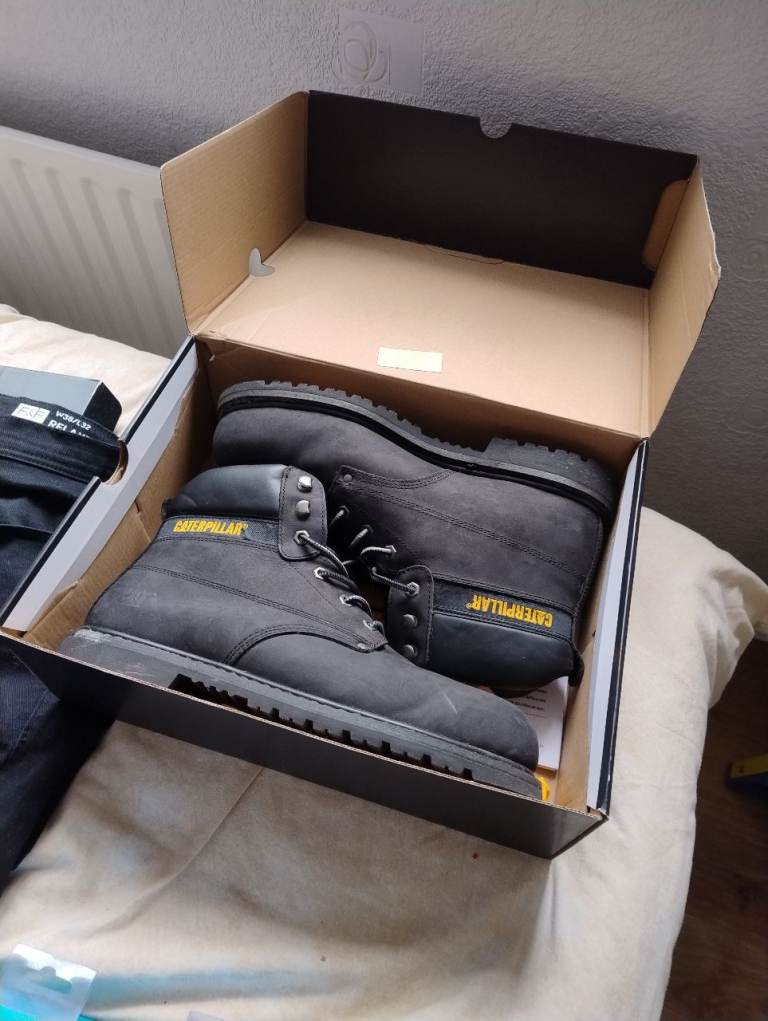 Caterpillar Work Boots - Black, Excellent Condition