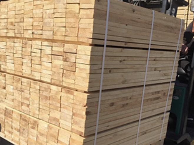FRESH SAWN timber boards