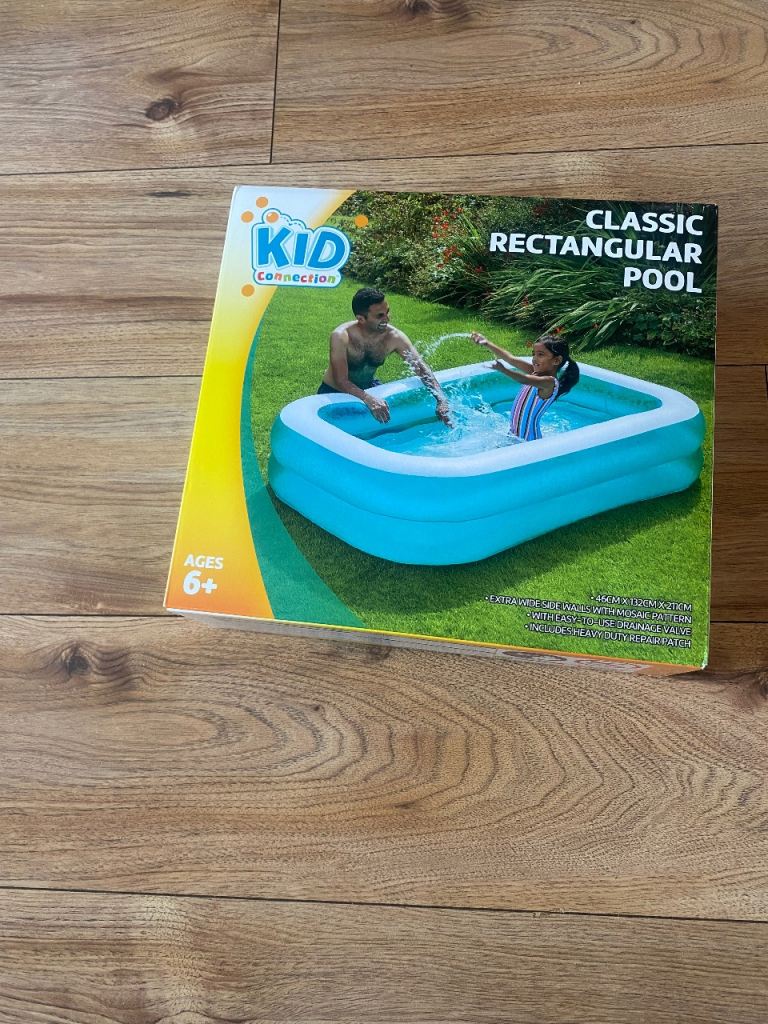 KID Inflatable Rectangular Paddling Pool - New in Box