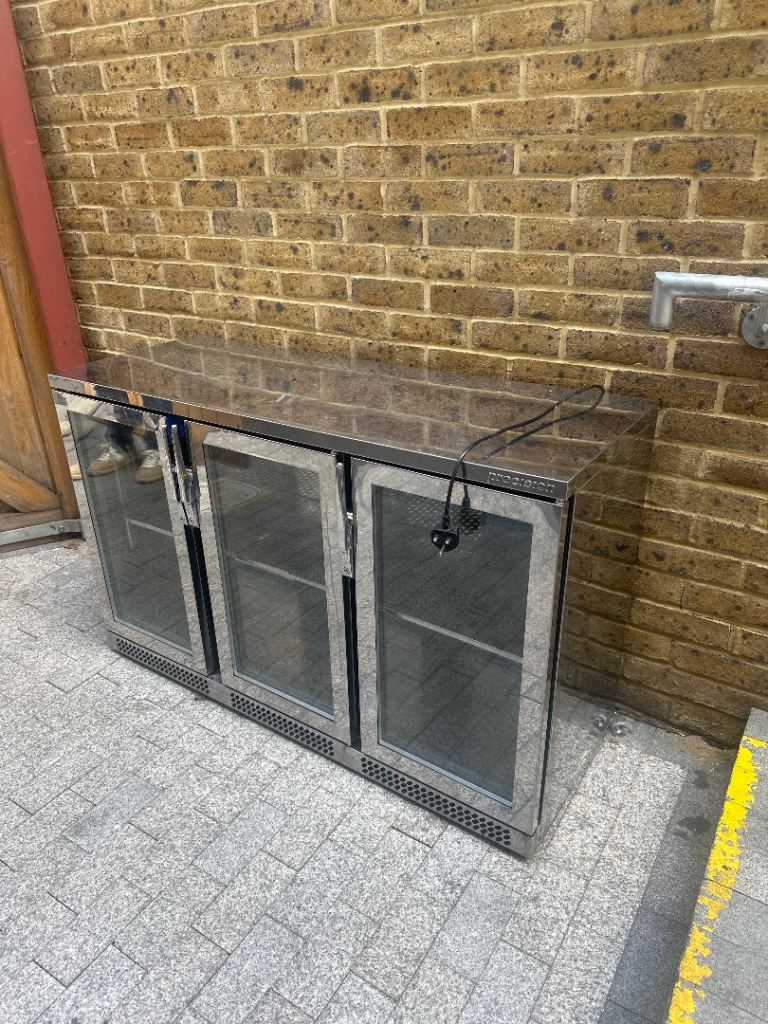Three-Door Commercial Bar Fridge - Good Condition