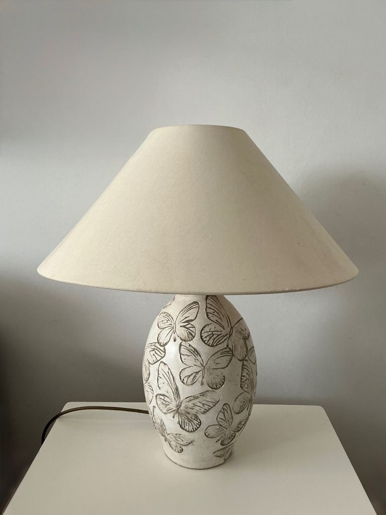 John Lewis Papillon Butterfly pottery lamp 