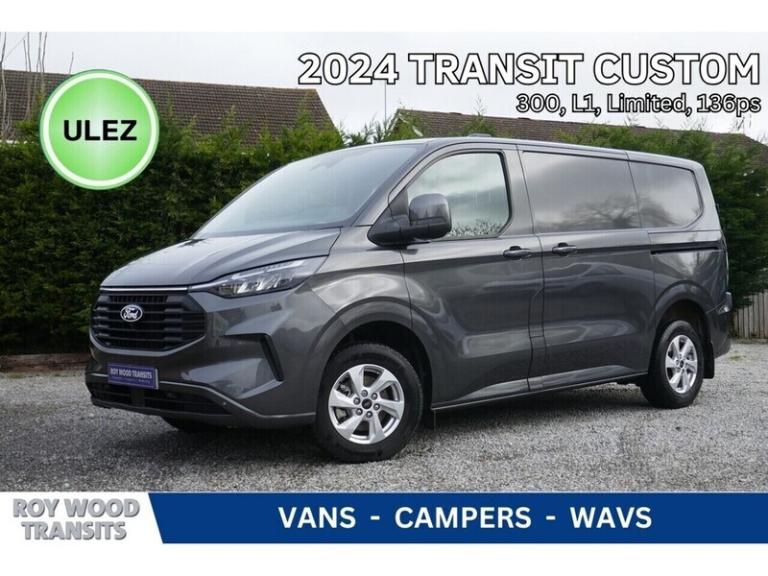 2024 Ford Transit Custom 300 L1 Limited 136ps Euro 6 Van - Super looking in Magnetic Grey Panel V...