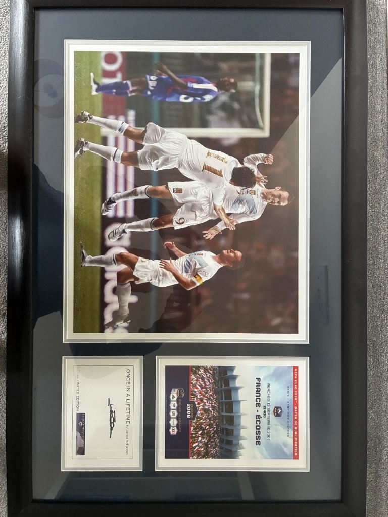 Limited Edition James McFadden Signed Football Print - Framed