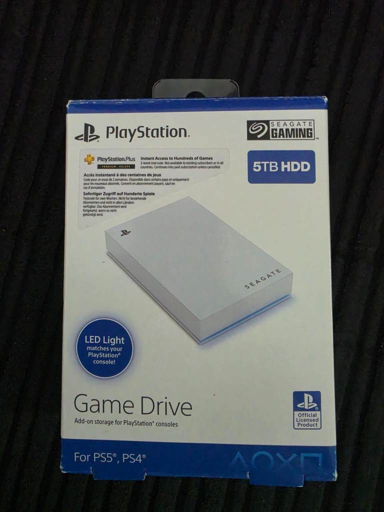Seagate 5tb hdd portable hard drive for ps4 and ps5 