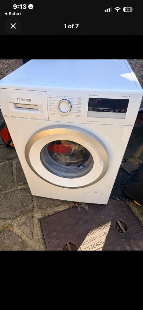 Bosch Washing Machine – White, Good Condition